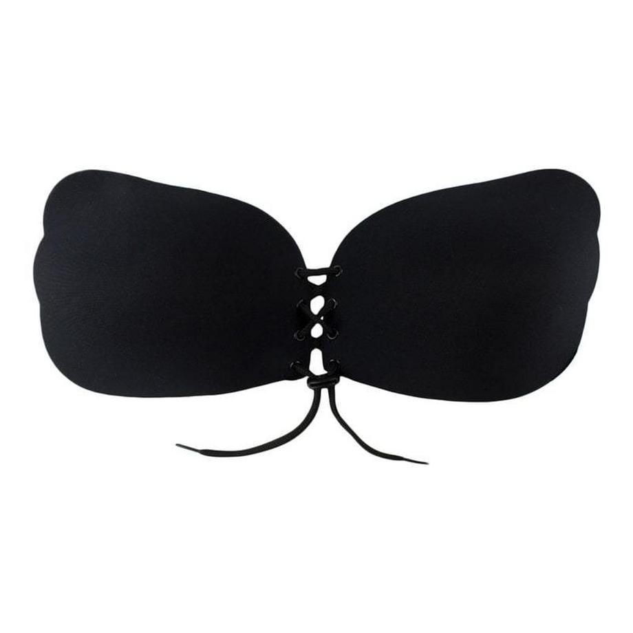 Reggiseno push-up autoadesivo, supporto invisibile - nero, coppa D