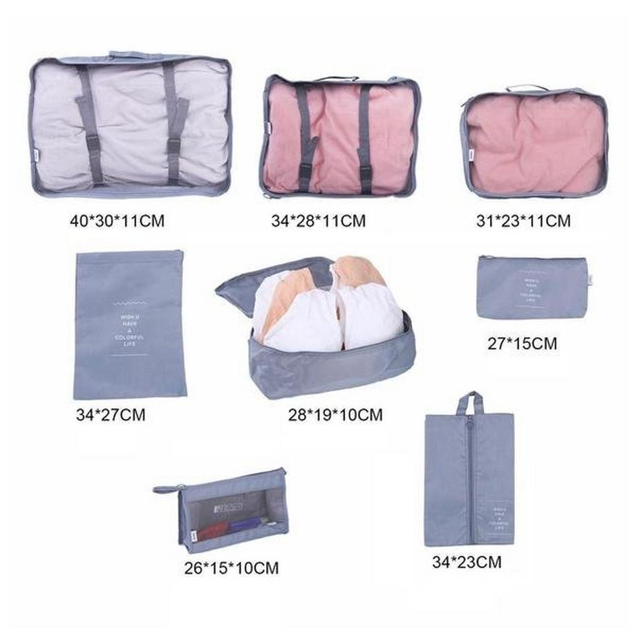 eStore  Ensemble de sacs de rangement - 8 pièces 