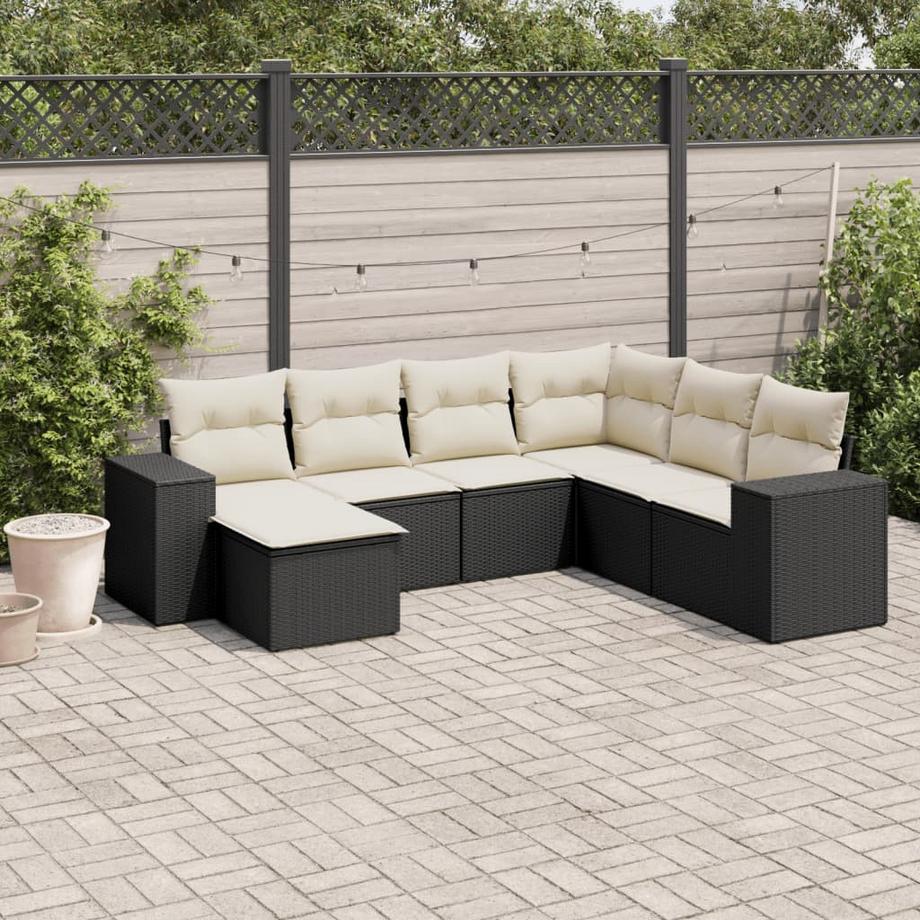 VidaXL Ensemble de canapés de jardin rotin synthétique  