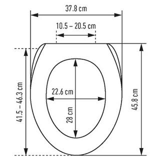 diaqua Siège de WC Barbana® Slow Down noir  