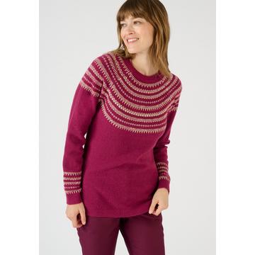 Glänzender Jacquard-Pullover