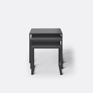 La Redoute Intérieurs Lot de 3 tables basses gigognes métal acier  