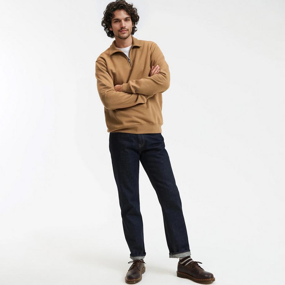 La Redoute Collections Felpa con Zip Corta  