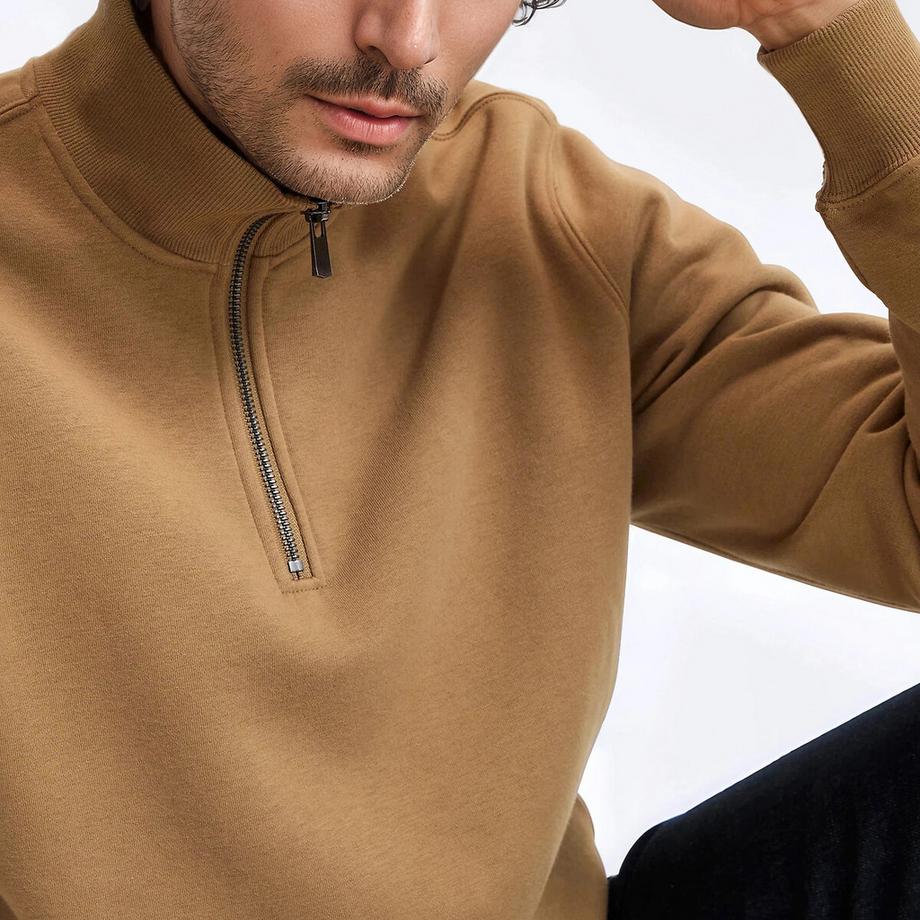 La Redoute Collections Felpa con Zip Corta  