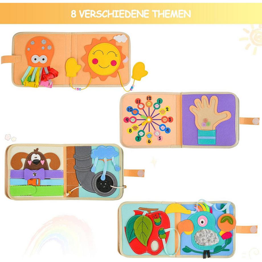 Activity-board  Babybücher aus weichem Stoff Frühes Lernen Lebenskompetenzen Lernspielzeug 3D 