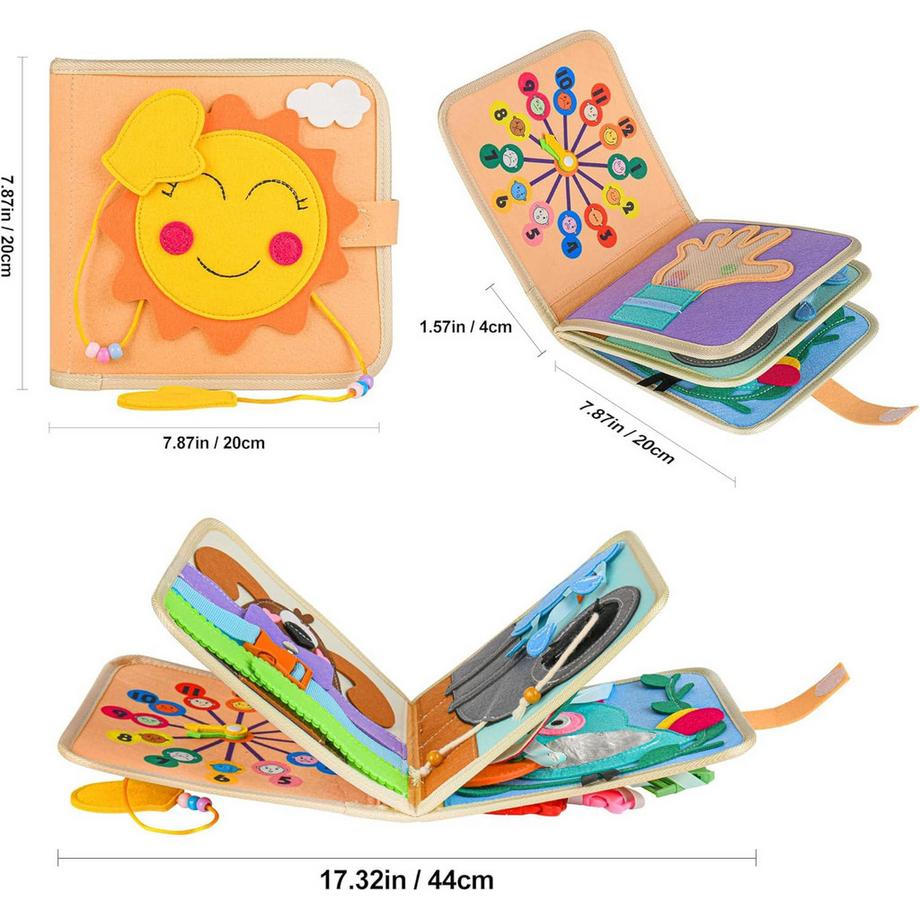 Activity-board  Babybücher aus weichem Stoff Frühes Lernen Lebenskompetenzen Lernspielzeug 3D 