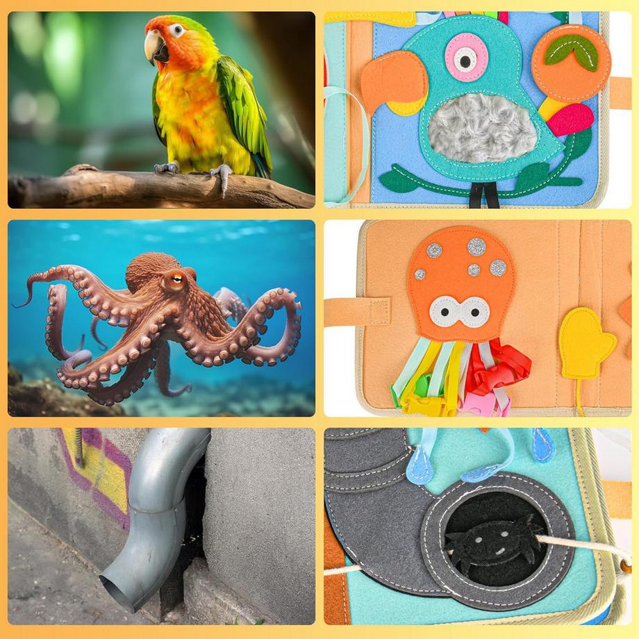 Activity-board  Babybücher aus weichem Stoff Frühes Lernen Lebenskompetenzen Lernspielzeug 3D 