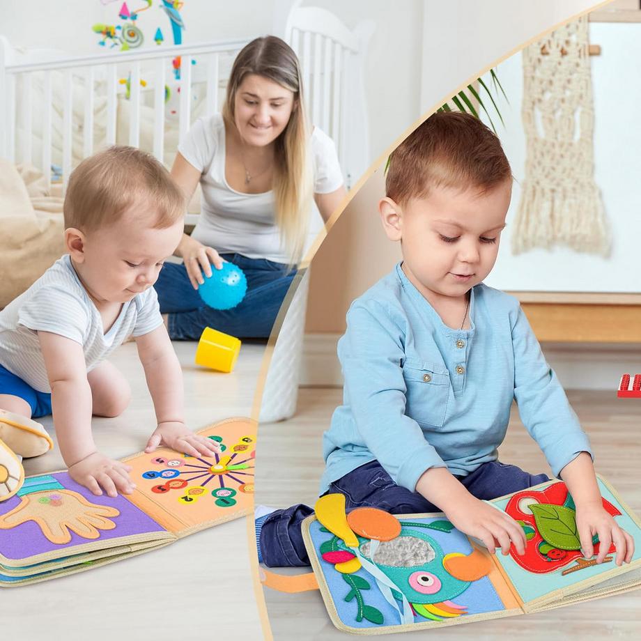 Activity-board  Babybücher aus weichem Stoff Frühes Lernen Lebenskompetenzen Lernspielzeug 3D 
