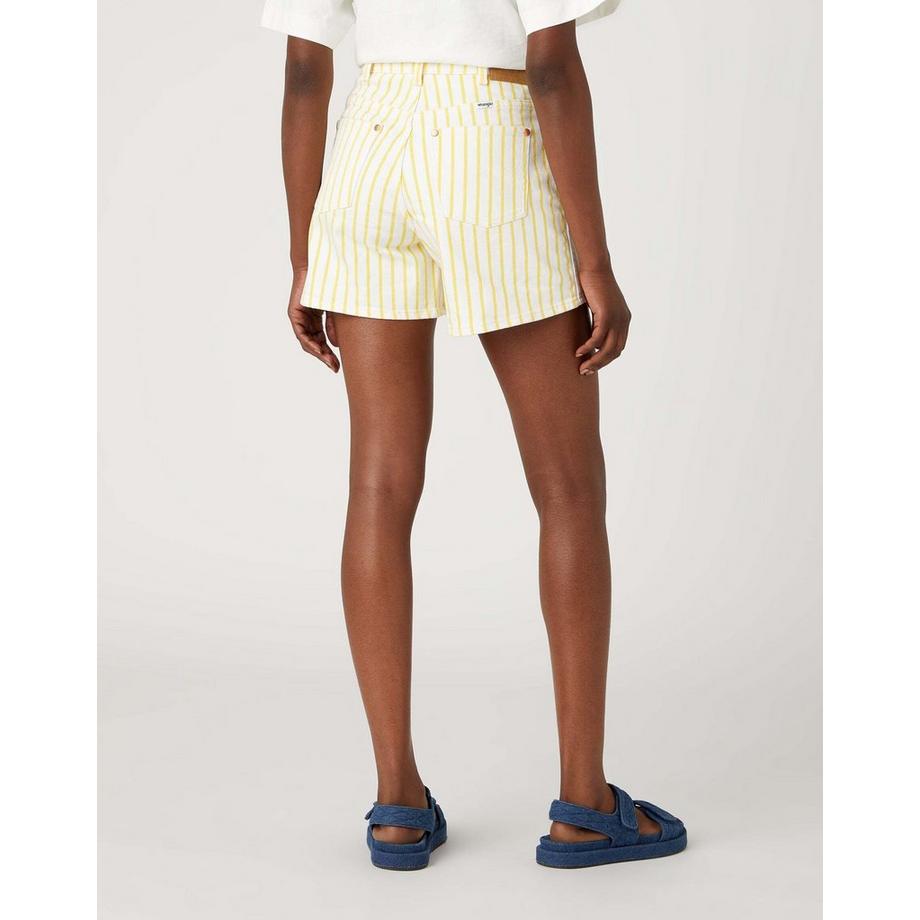 Wrangler Donna Shorts di Jeans a Righe  