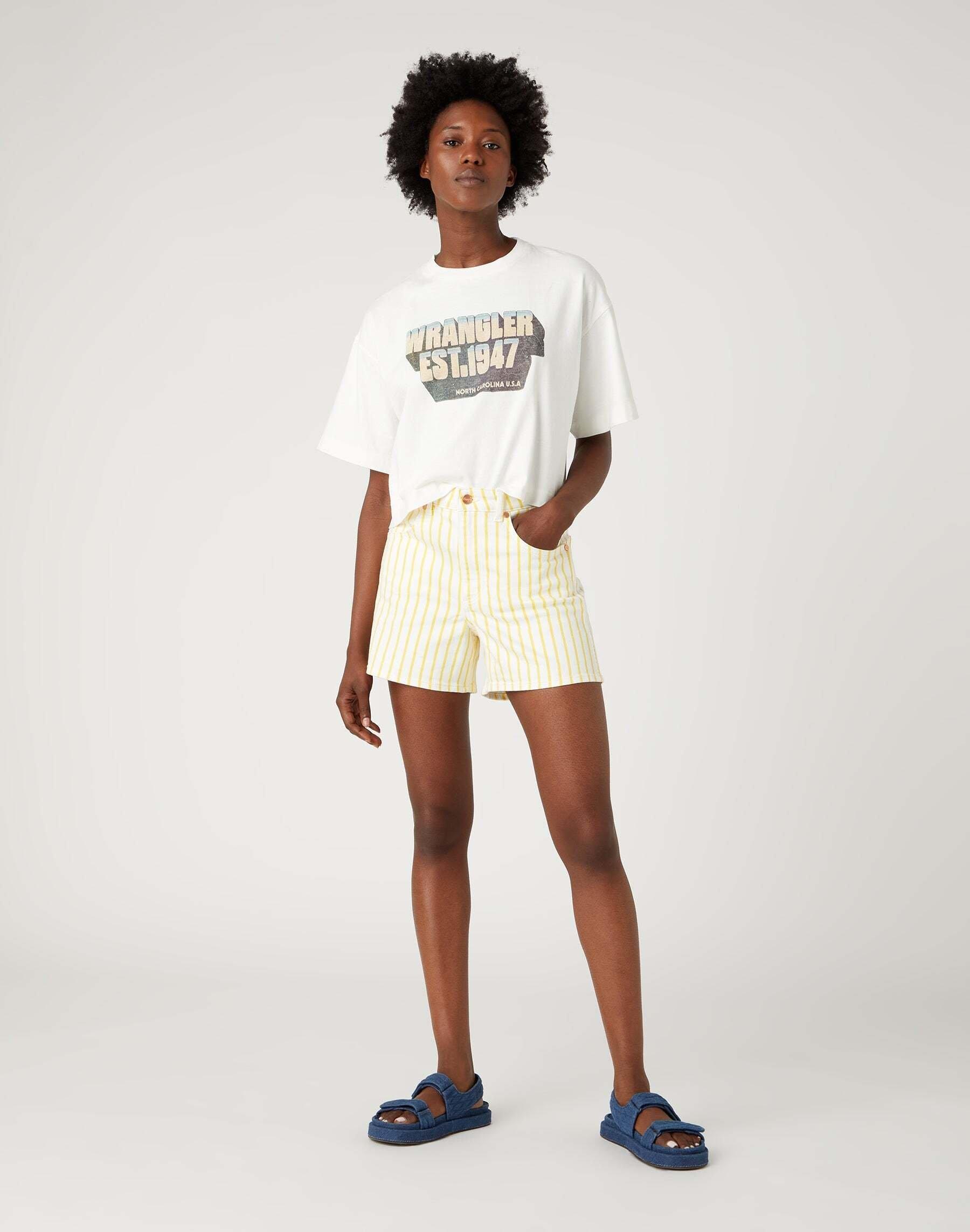 Wrangler Donna Short en Jean Rayé  