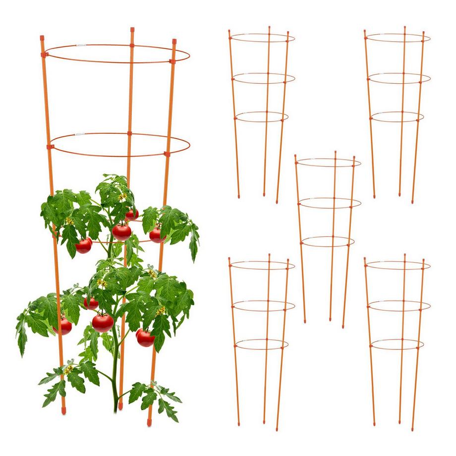 B2X Pflanzenstütze 76 cm orange, 6er-Set  