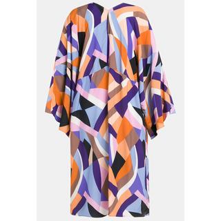 Ulla Popken  Veste chemisier, coupe kimono, bords rayés, manches 3/4 