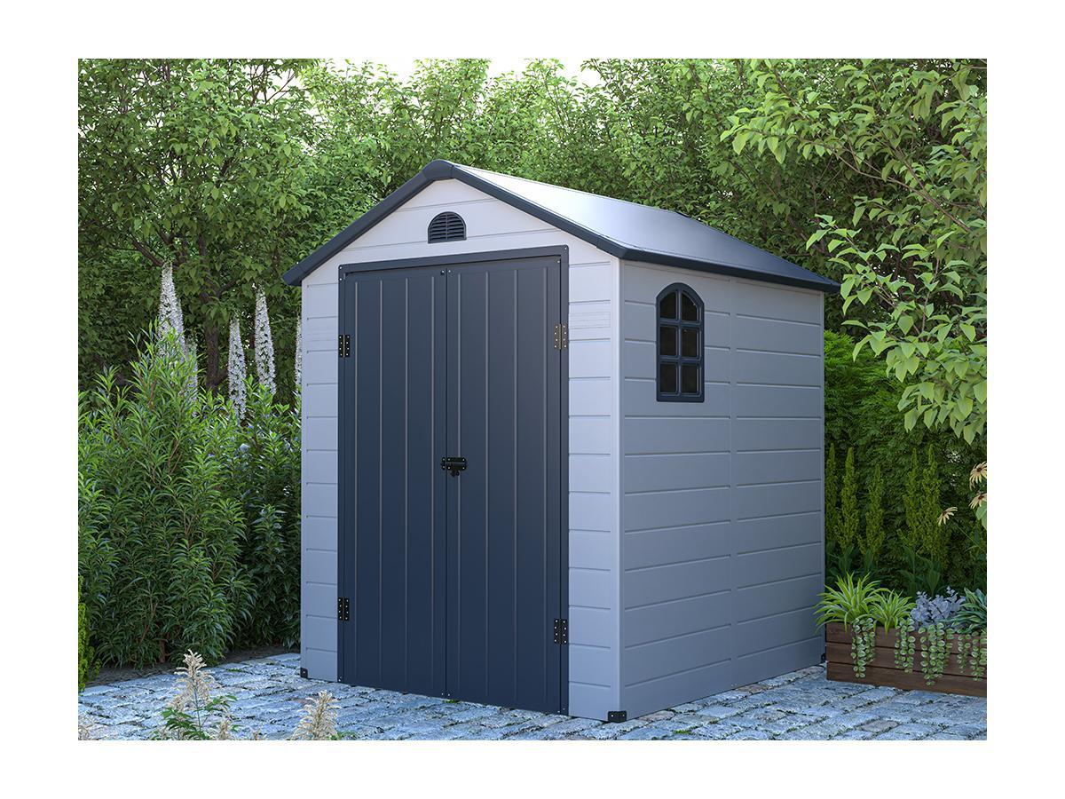 Vente-unique Casetta da giardino 3,65m² in Resina Grigia - CESIO  