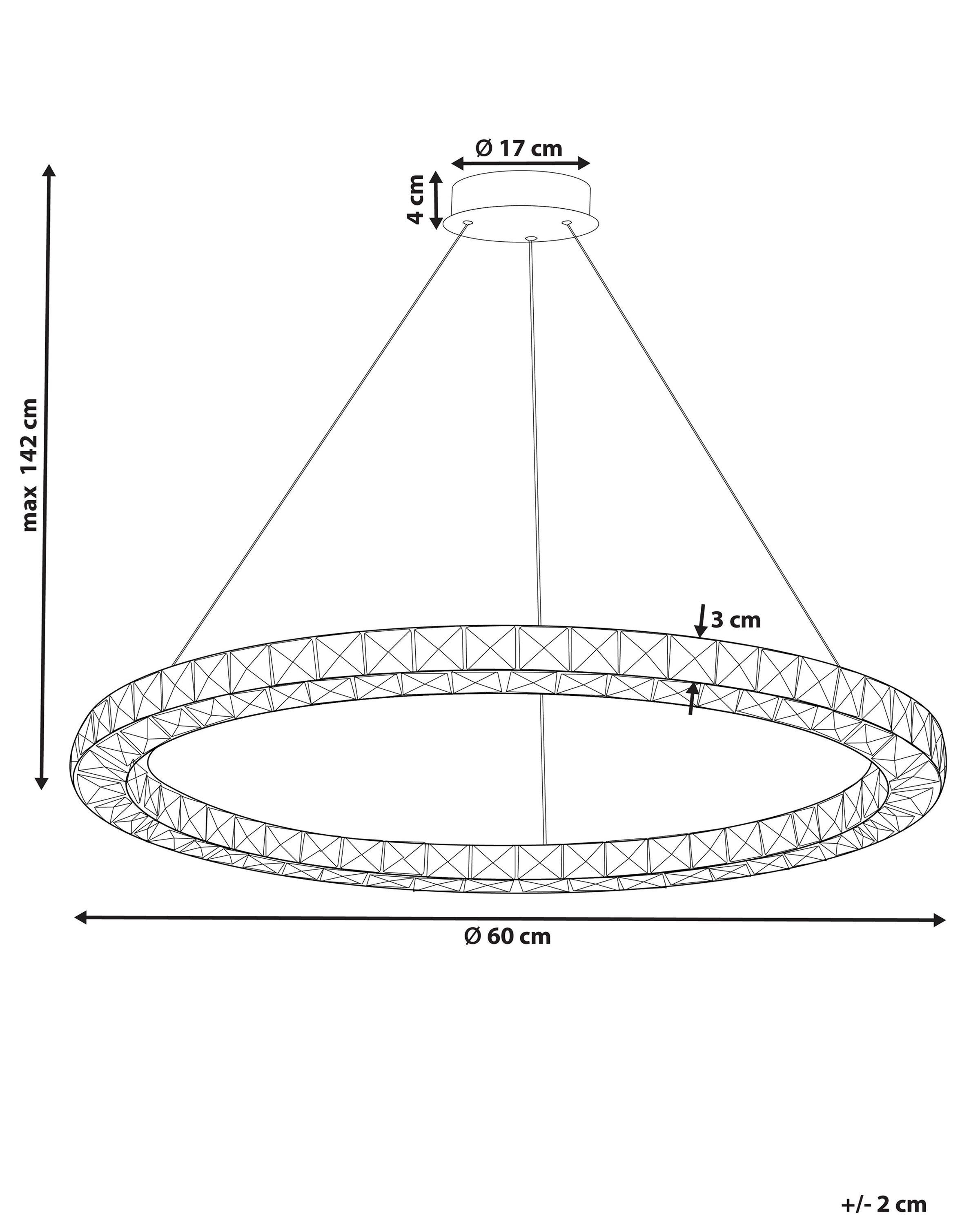 Beliani Lampadario en Acciaio Moderno MAGAT  