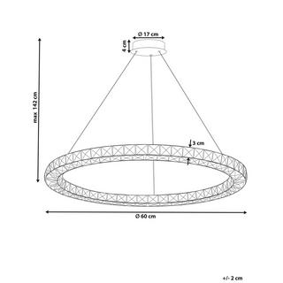 Beliani Lampadario en Acciaio Moderno MAGAT  