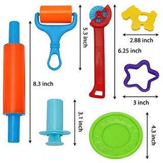 Activity-board  Ensemble d'outils de modélisation 44 pièces pour enfants, accessoires de pâte à modeler avec emporte-pièces modèles, outils de pâte à modeler, outil de modélisation, jouets de cuisine, jouets éducatifs 