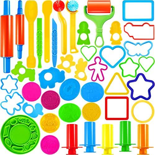 Activity-board  Ensemble d'outils de modélisation 44 pièces pour enfants, accessoires de pâte à modeler avec emporte-pièces modèles, outils de pâte à modeler, outil de modélisation, jouets de cuisine, jouets éducatifs 