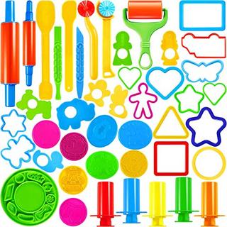 Activity-board  Ensemble d'outils de modélisation 44 pièces pour enfants, accessoires de pâte à modeler avec emporte-pièces modèles, outils de pâte à modeler, outil de modélisation, jouets de cuisine, jouets éducatifs 