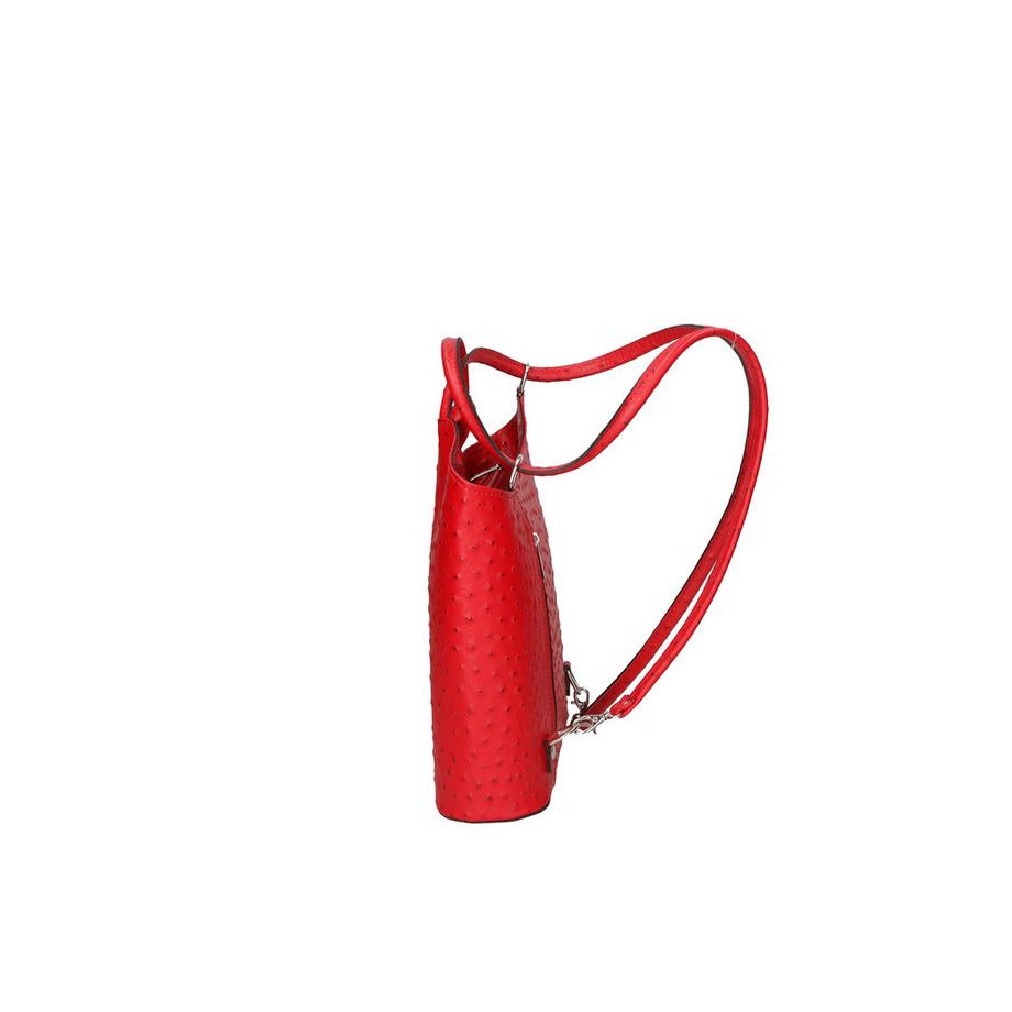 Gave Lux Zaino convertibile in pelle stampa struzzo  