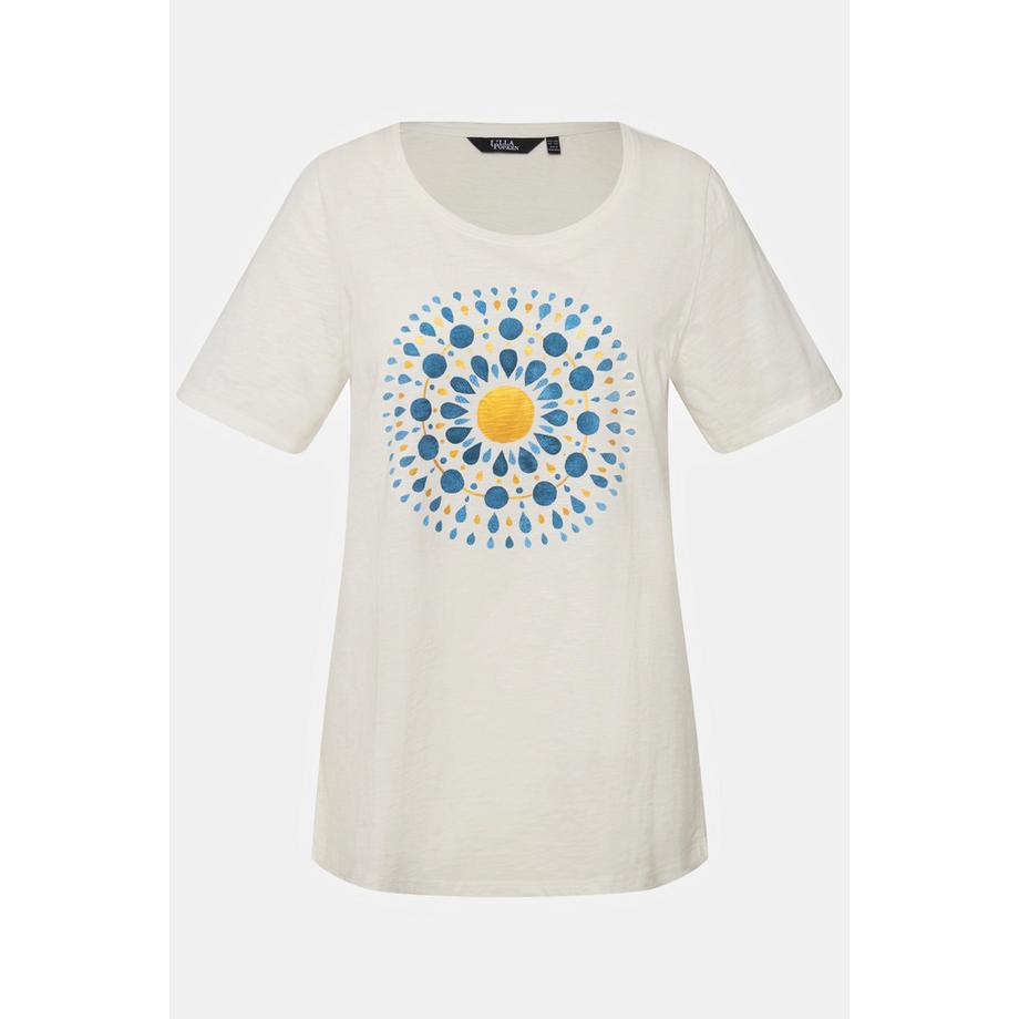 Ulla Popken T-Shirt Mandala Linea A Girocollo Mezza Manica  