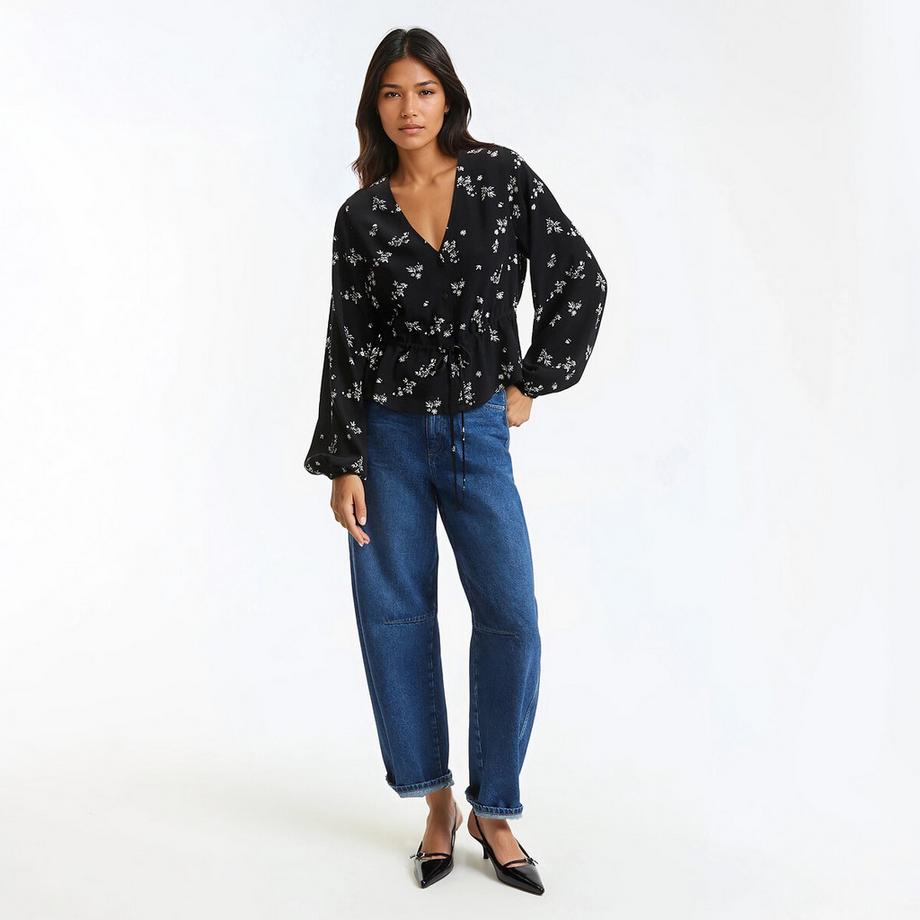 La Redoute Collections Blouse Fleurie Manches Longues Col V  