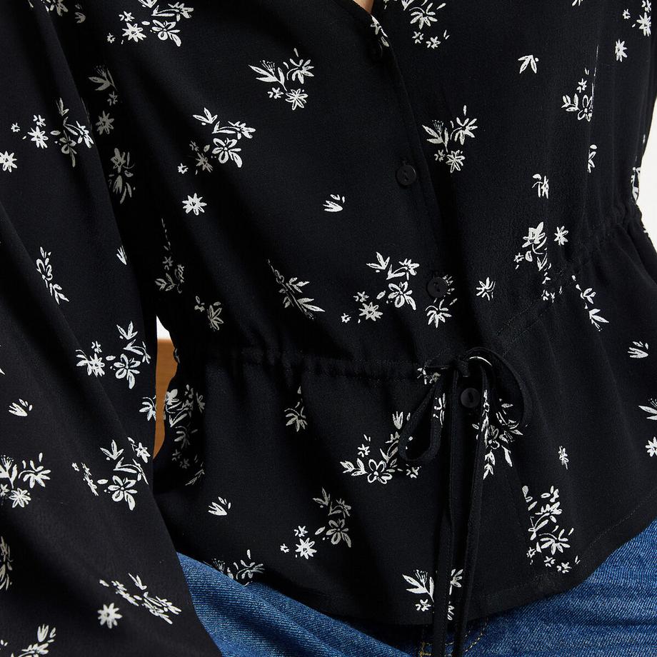 La Redoute Collections Blouse Fleurie Manches Longues Col V  