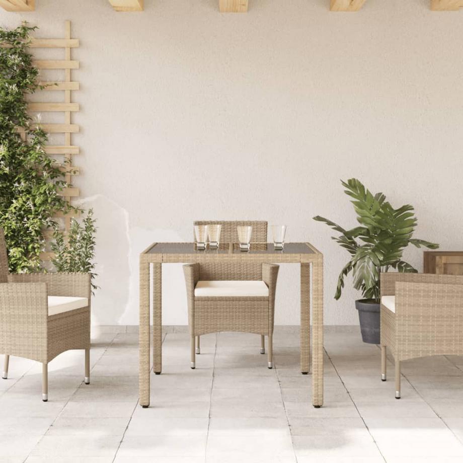 VidaXL Table de jardin rotin synthétique  
