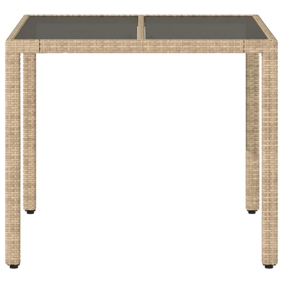 VidaXL Table de jardin rotin synthétique  