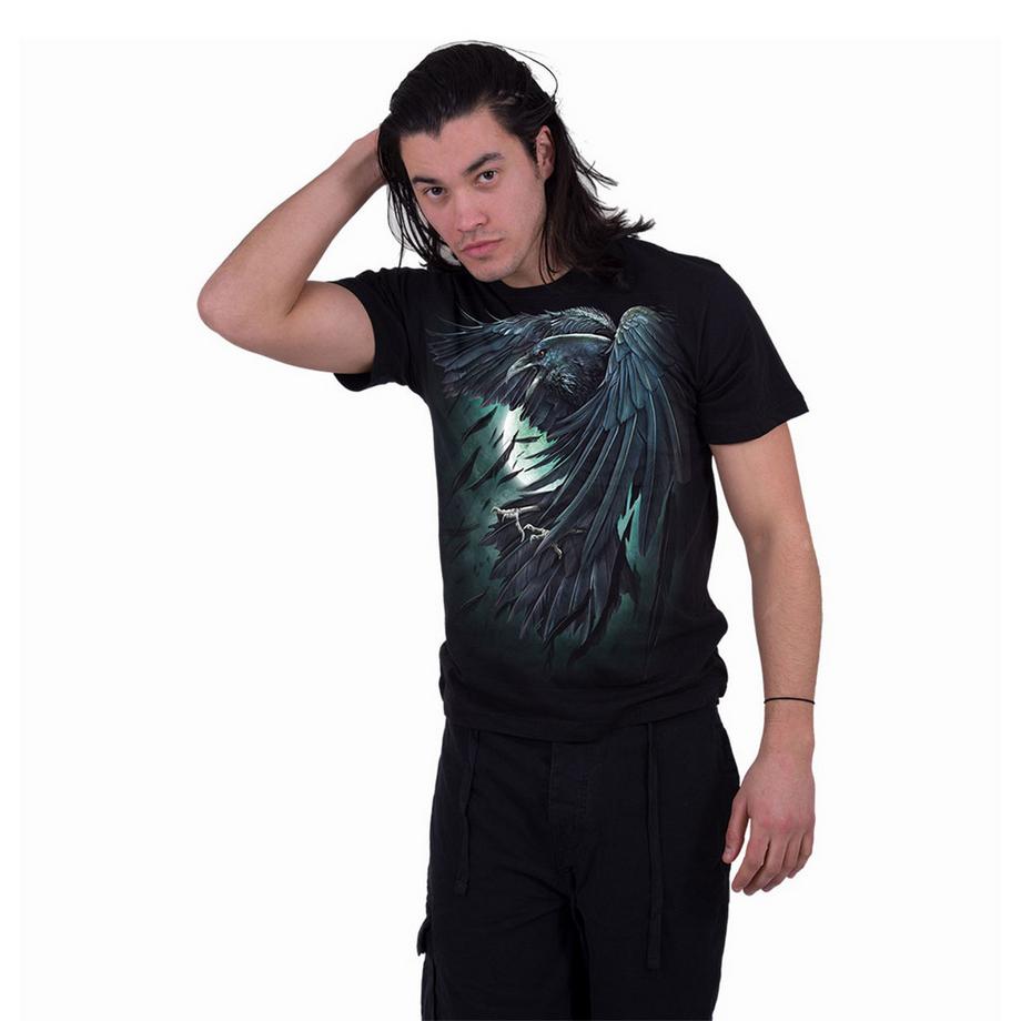 Spiral  Shadow Raven T-Shirt, Rückseitiger Aufdruck 