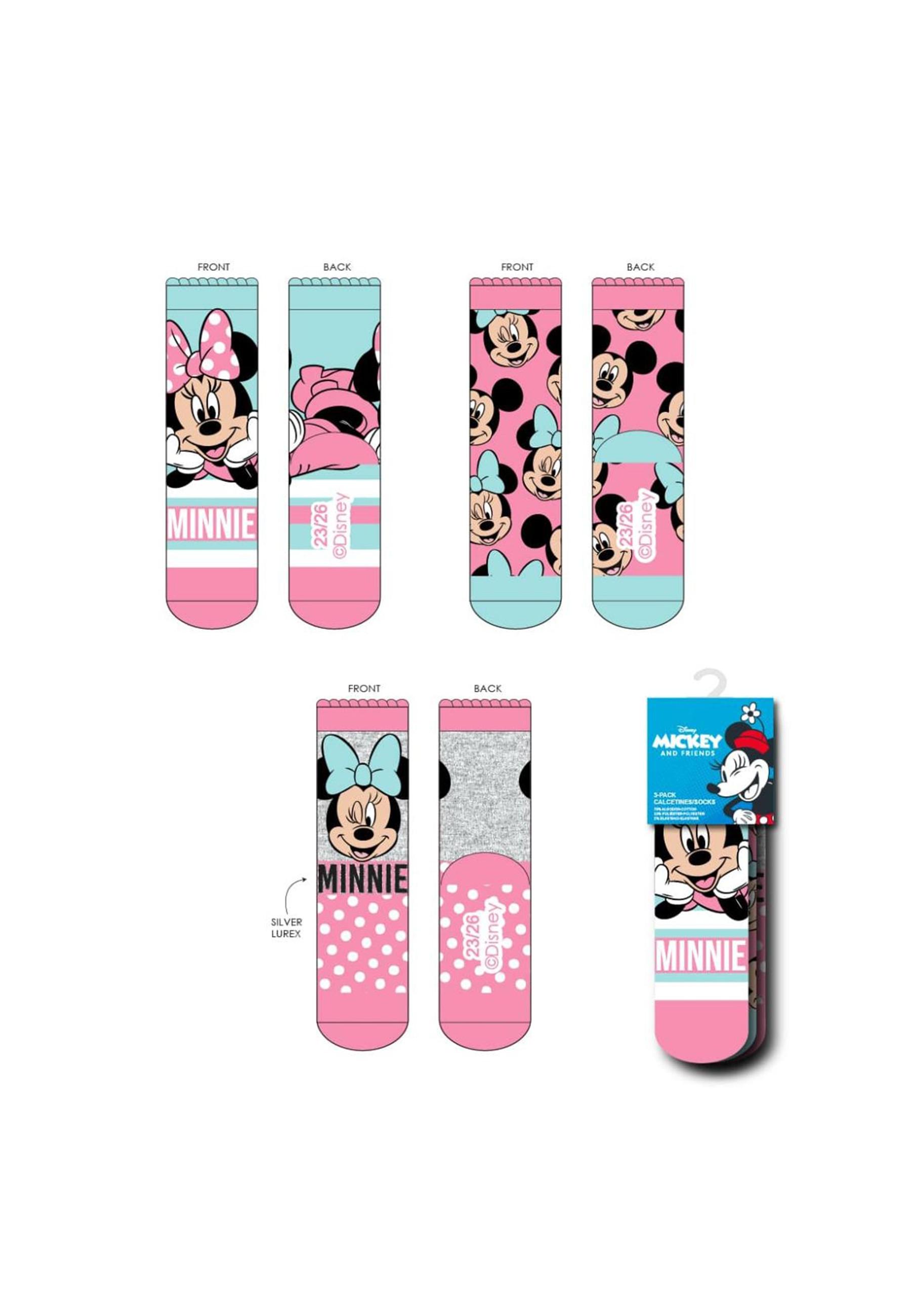 Disney  Socken Pack 3 Stück Minnie 