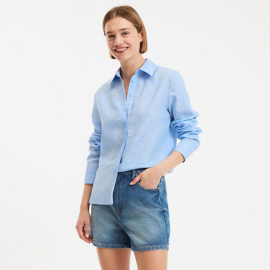 La Redoute Collections Chemisier Lin Manches Longues  