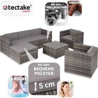 Tectake Rattan Lounge Lignano mit 2 Sesseln  