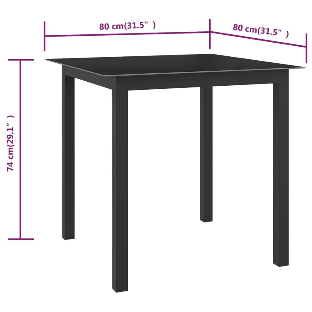 VidaXL Table de jardin aluminium  