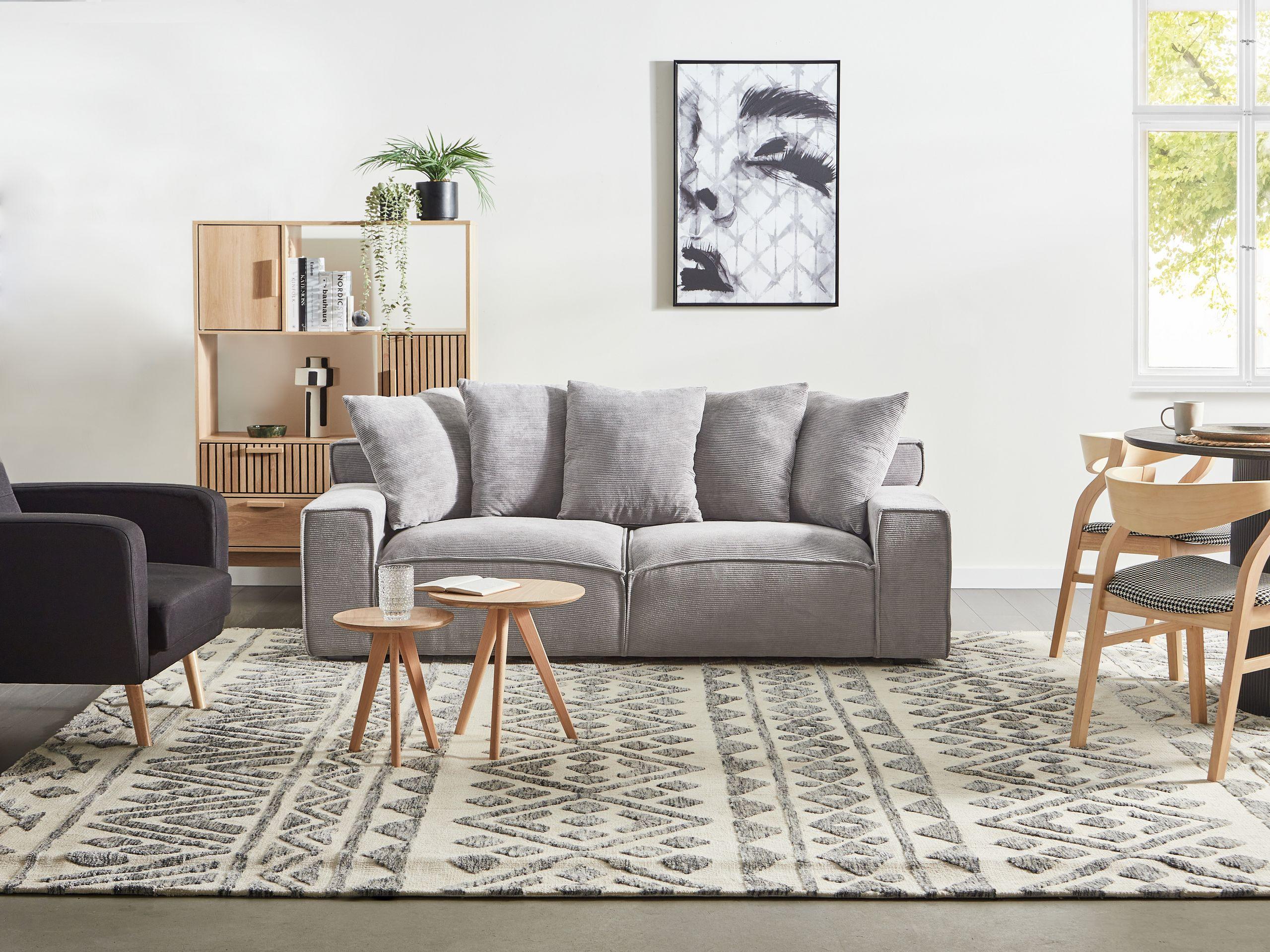 Beliani 3 Sitzer Sofa aus Cord Modern VISKAN  