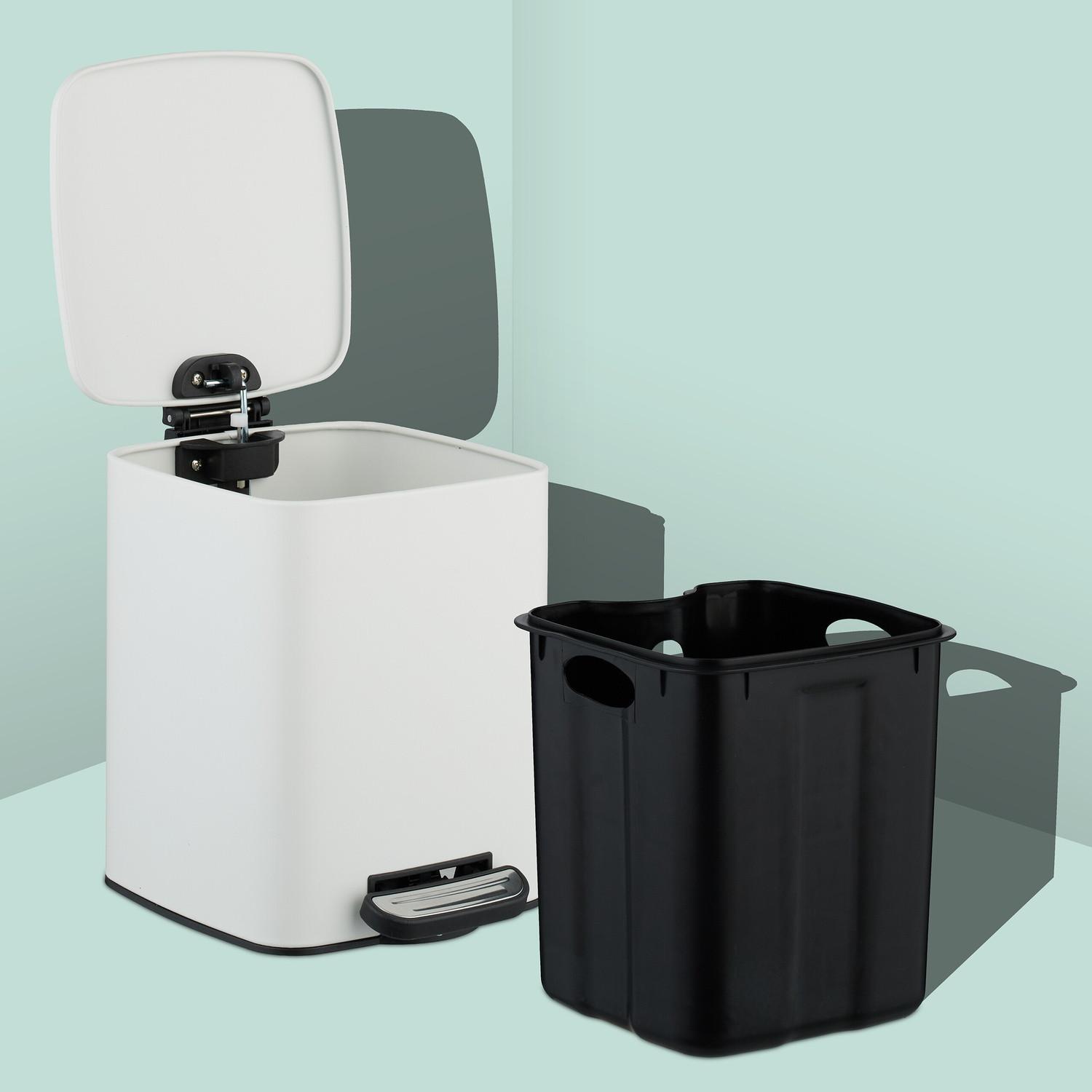 Northix Pattumiera quadrata a pedale con sacchetti  