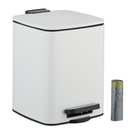 Northix Pattumiera quadrata a pedale con sacchetti  