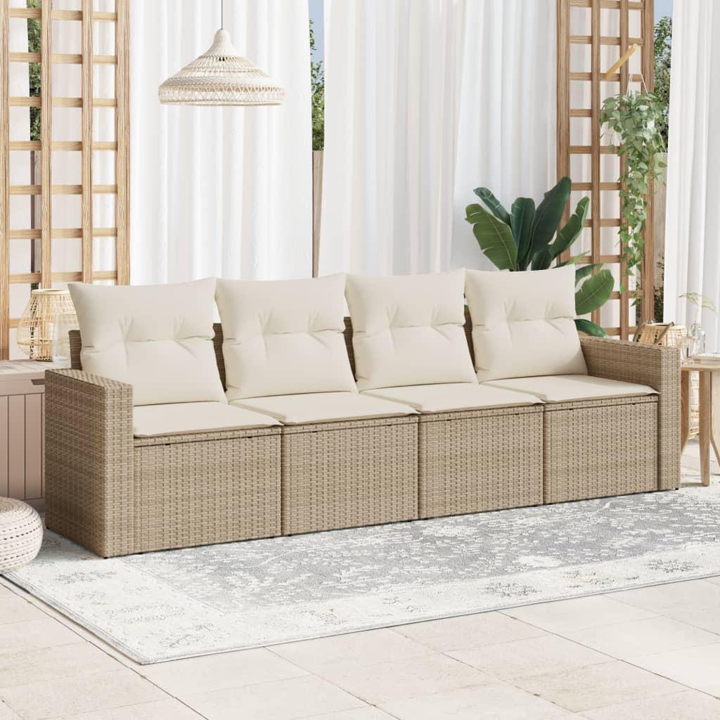 VidaXL set divano da giardino Polirattan  