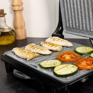 eStore Sandwichgrill aus Edelstahl - 1500 W  