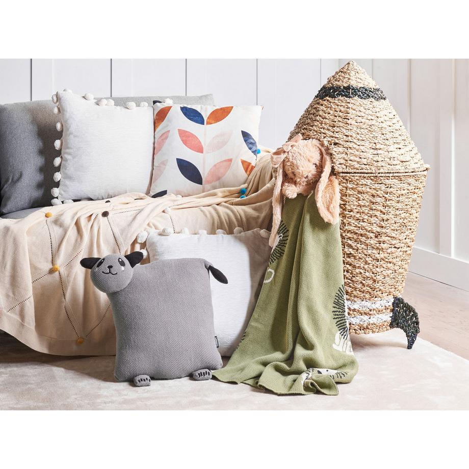 Beliani Lot de 2 coussins décoratifs en Coton Moderne SHADOOR  