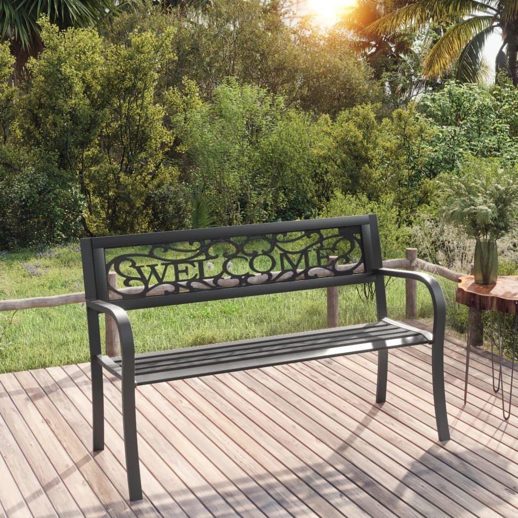 VidaXL Banc de jardin acier  