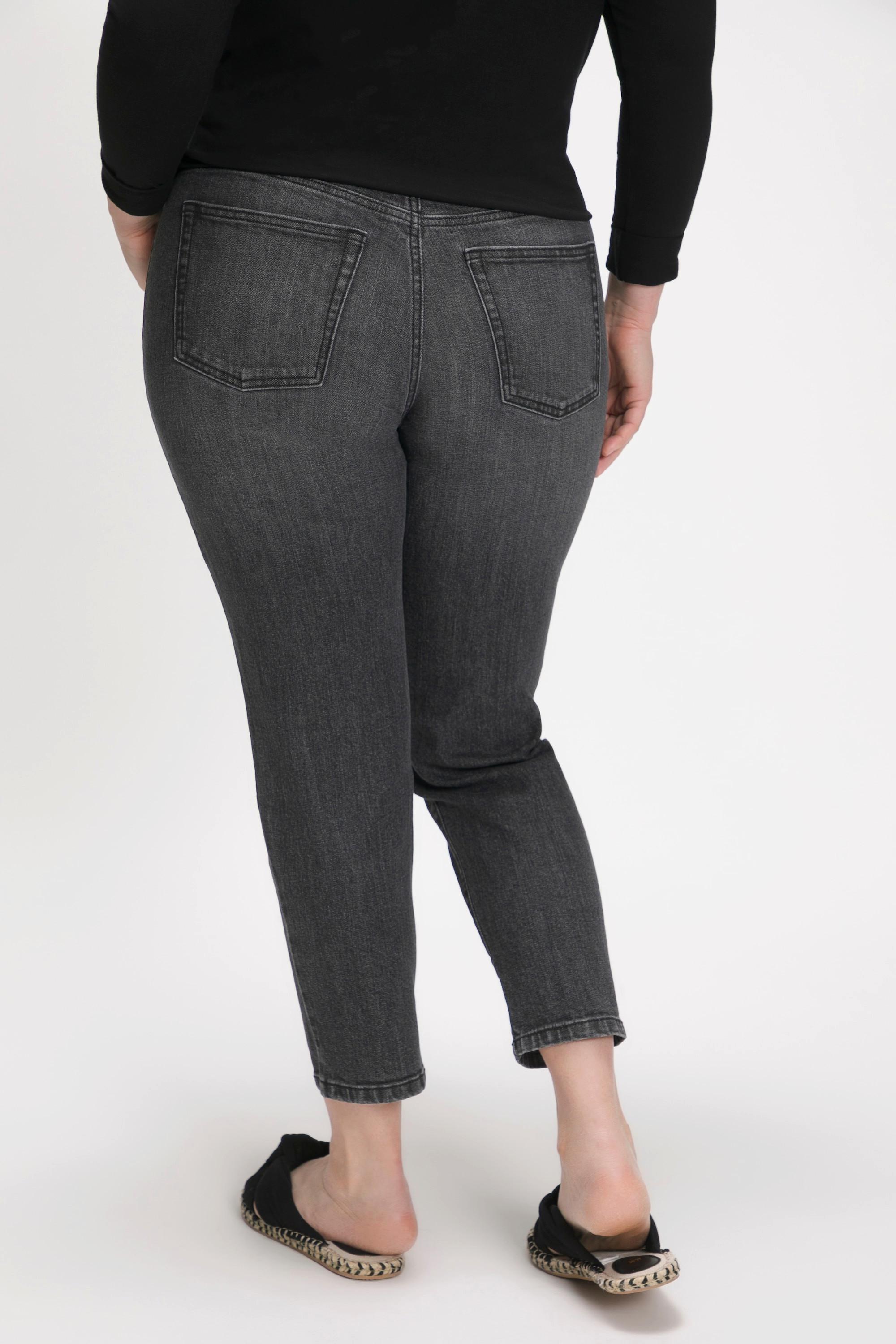 Ulla Popken  Mom jeans con taglio a cinque tasche e cintura comfort 