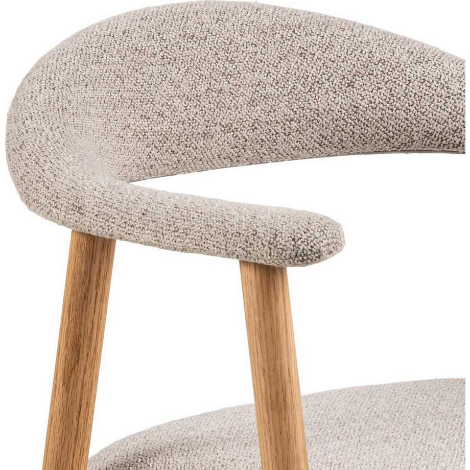 mutoni Chaise avec accoudoirs Lando beige (1 pièce)  