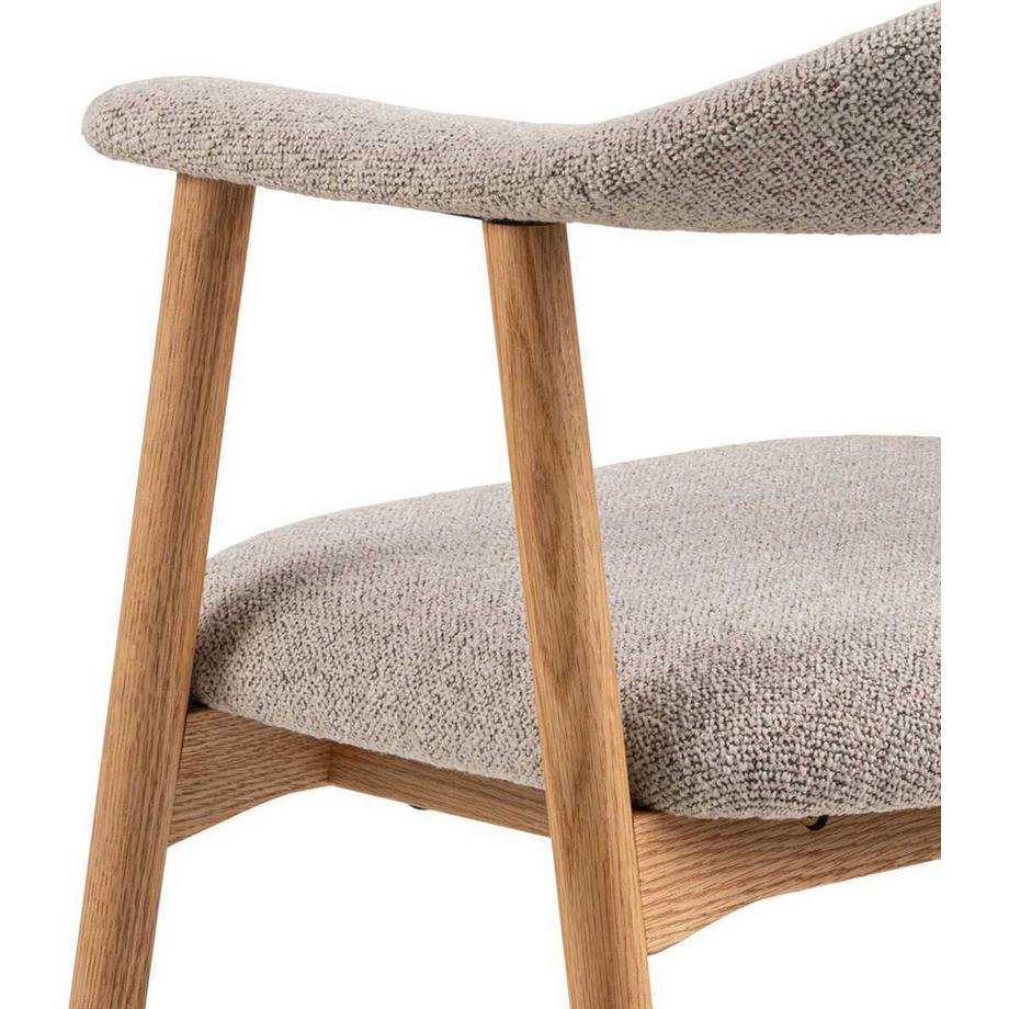 mutoni Chaise avec accoudoirs Lando beige (1 pièce)  