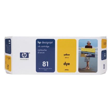 Hewlett-Packard  HP Tintenpatrone 81 yellow C4933A DesignJet 5000/5000PS 680ml 