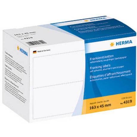 HERMA Etichetta per affrancatura 163 x 45 mm Carta Bianco 1000 pz. A tenuta permanente Macchina affrancatrice  