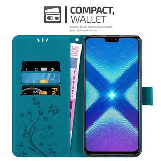 Cadorabo  Hülle für Honor 8X Blumen Design Magnetverschluss 