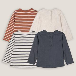 La Redoute Collections  4er-Pack langärmelige Shirts 