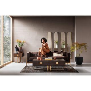 KARE Design Sofa Loft Braun 3-Sitzer  