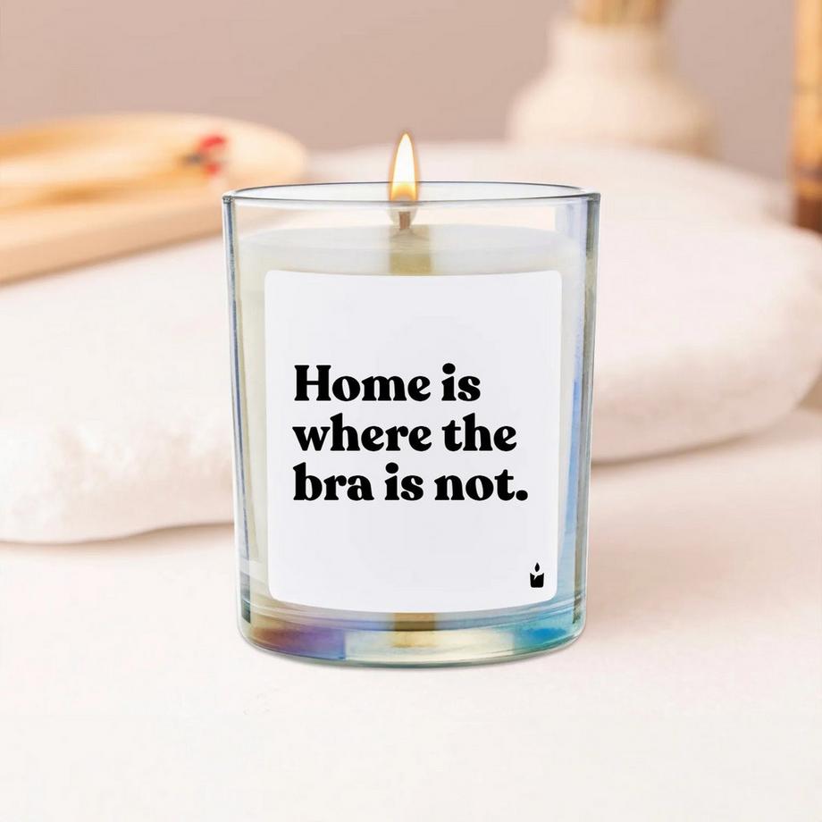 CandleHand Duftkerze Flowery Home is where the bra is not.  