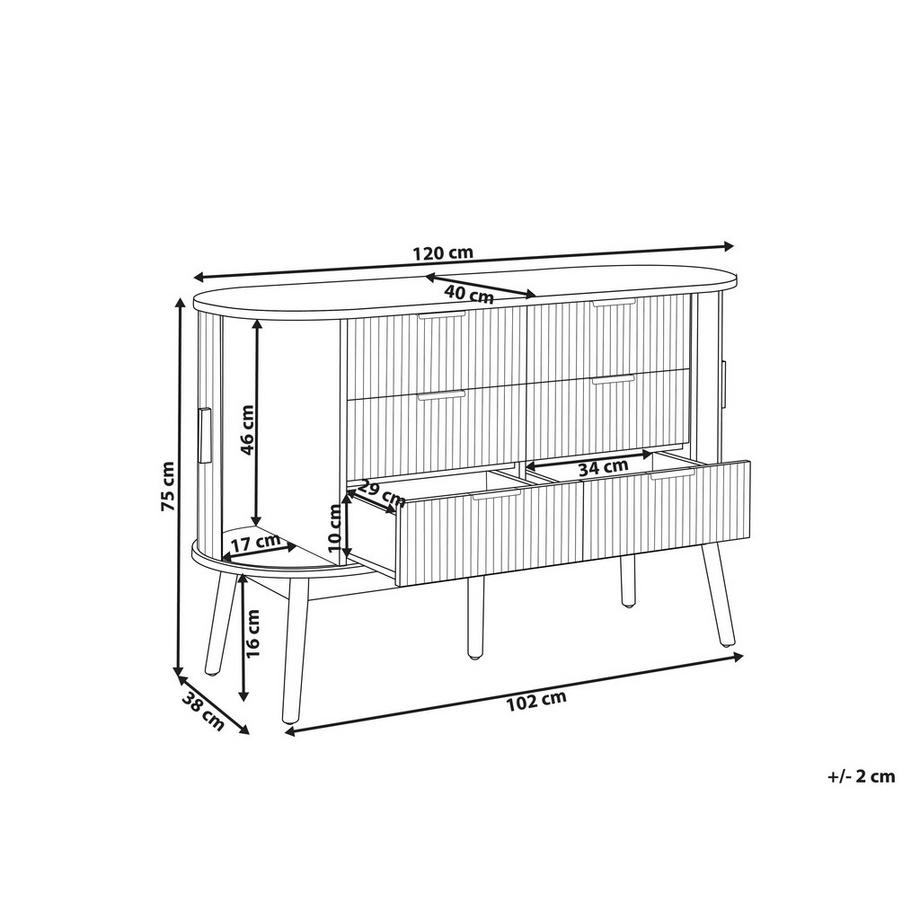 Beliani Kommode mit 6 Schubladen aus MDF-Platte  SELAH  